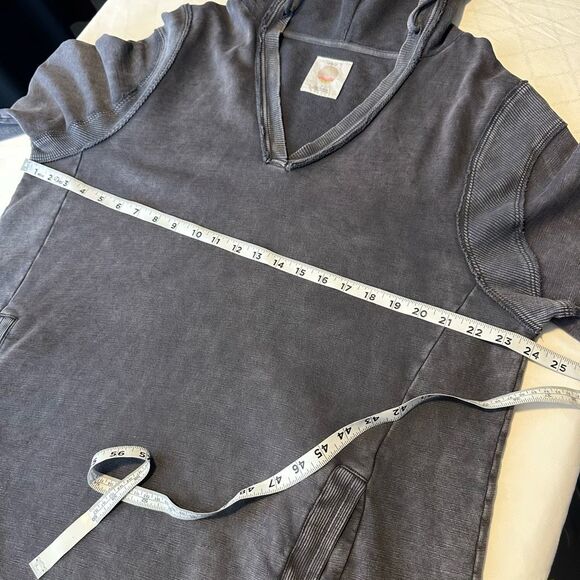 Daily Practice Anthropologie Sport Hoodie Mini Dress Womens Large Boho Gray - Picture 6 of 9